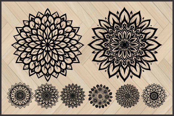 Black Line Art Mandala: Graphics for Local Business Branding