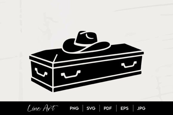 Cowboy Coffin Hat SVG Graphics