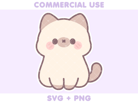 Cute Siamese Cat Sitting