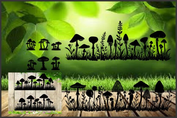 Mushroom Silhouette Bundle: Graphics for Local Branding