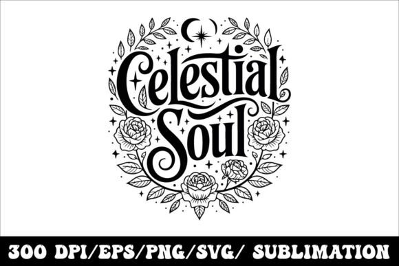 Mystical Floral Boho Typography Design